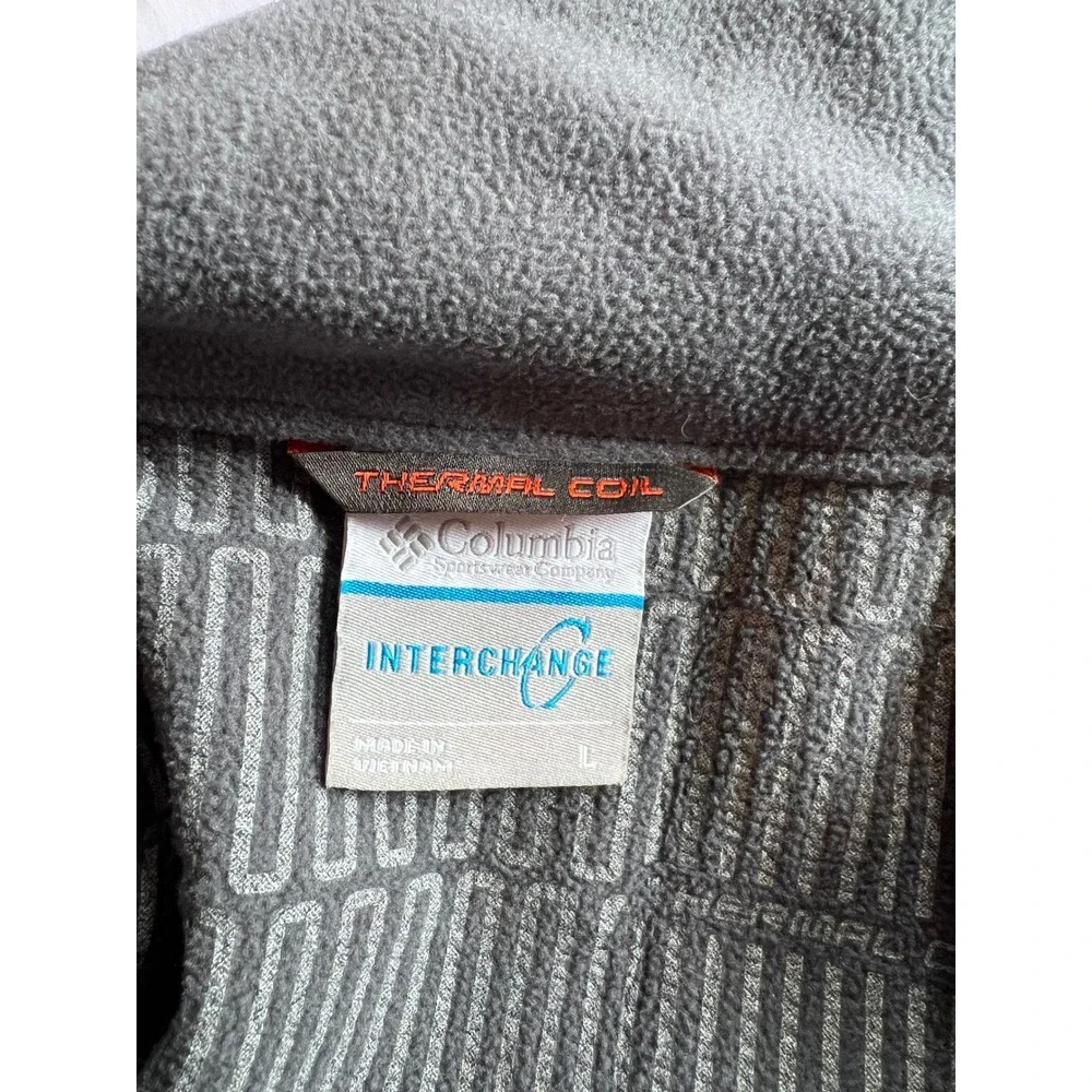 Columbia‎ Mens Interchange Jacket Full Zip Thermal Coil Softshell Gray
